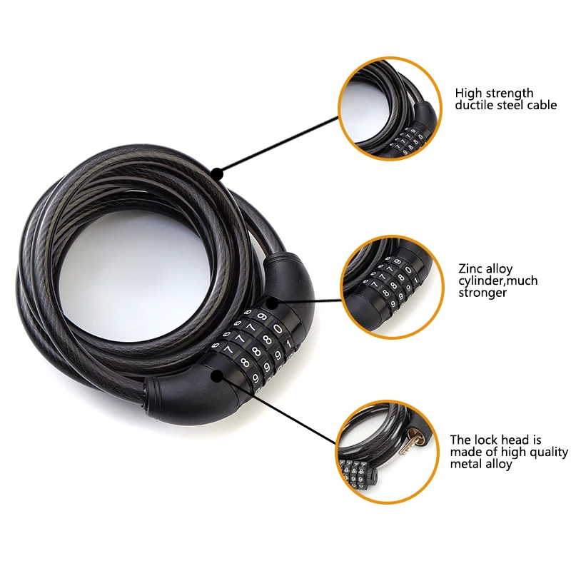 Professional Mountain Bike Disc Combination Bolt Gate Lock Iron Lock/Padlock With High Quality