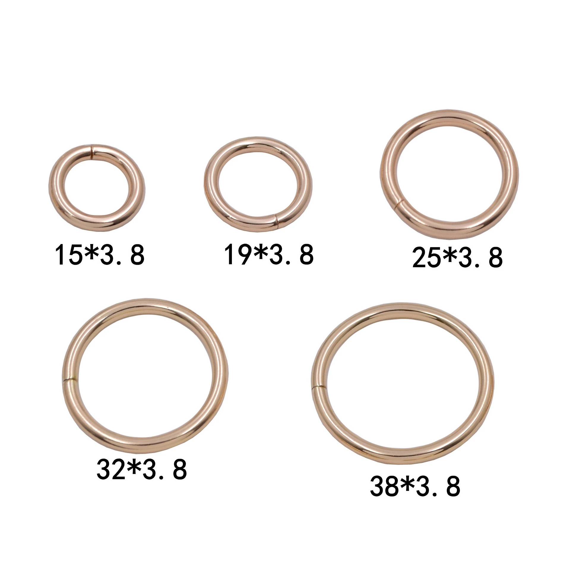 Solid brass cast D-ring seamless sewn round buckle webbing Leather craft bag  High quality zinc-alloy metal d ring buckle