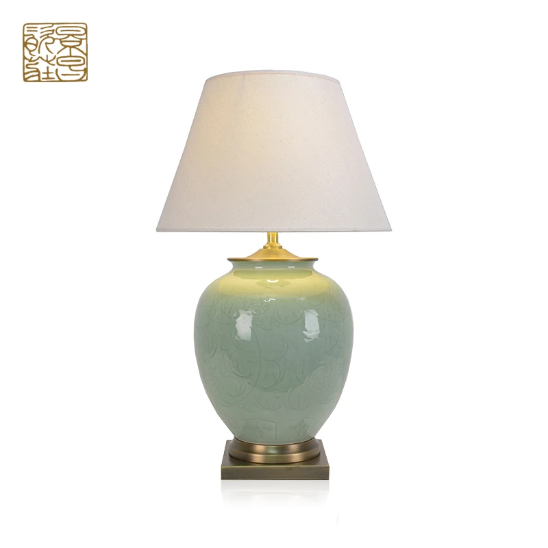 Modem design like blue stones quran table lamp