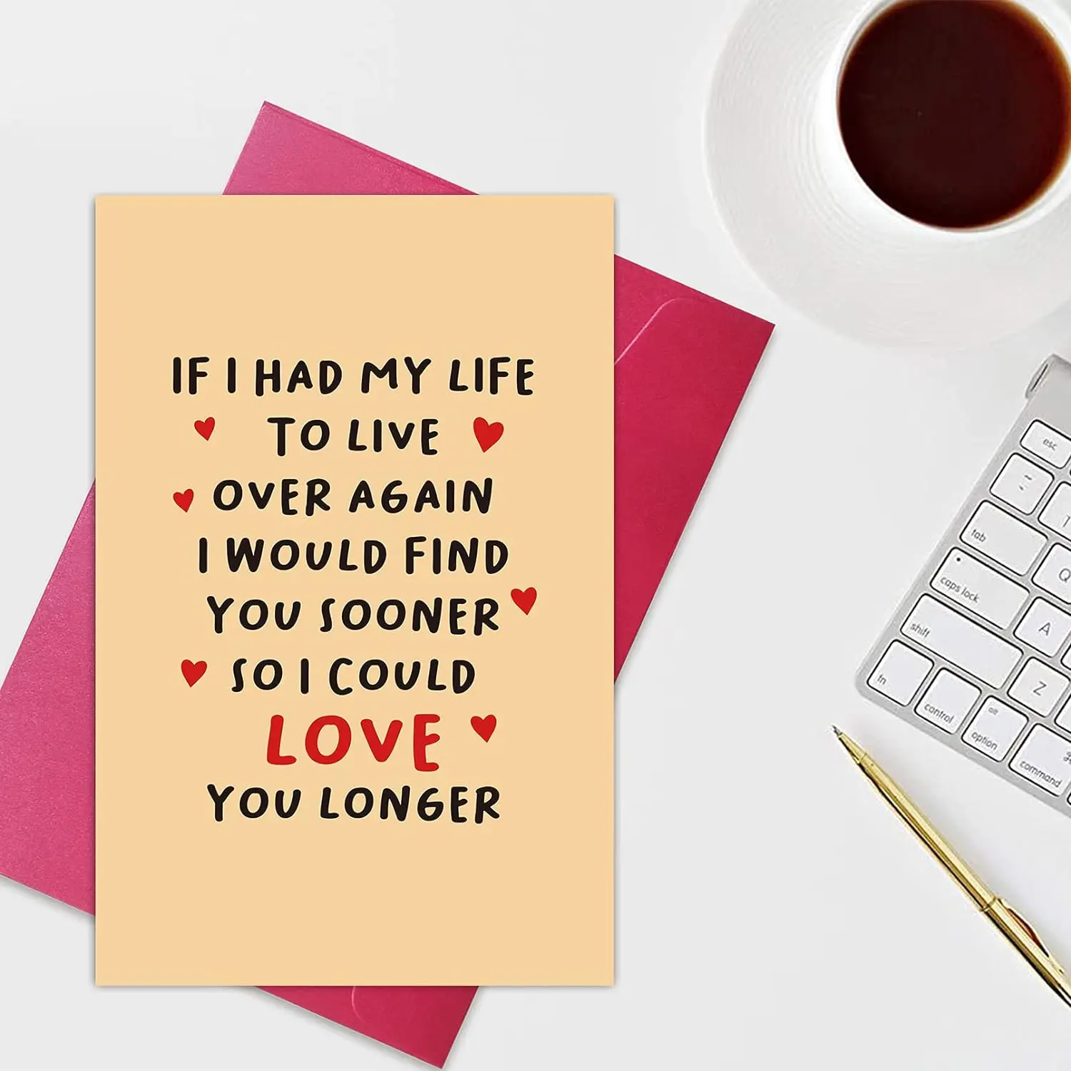 Cute Love You Longer Poem Birthday Card Romantic Anniversary Cards if I Had My Life to Live Over Again