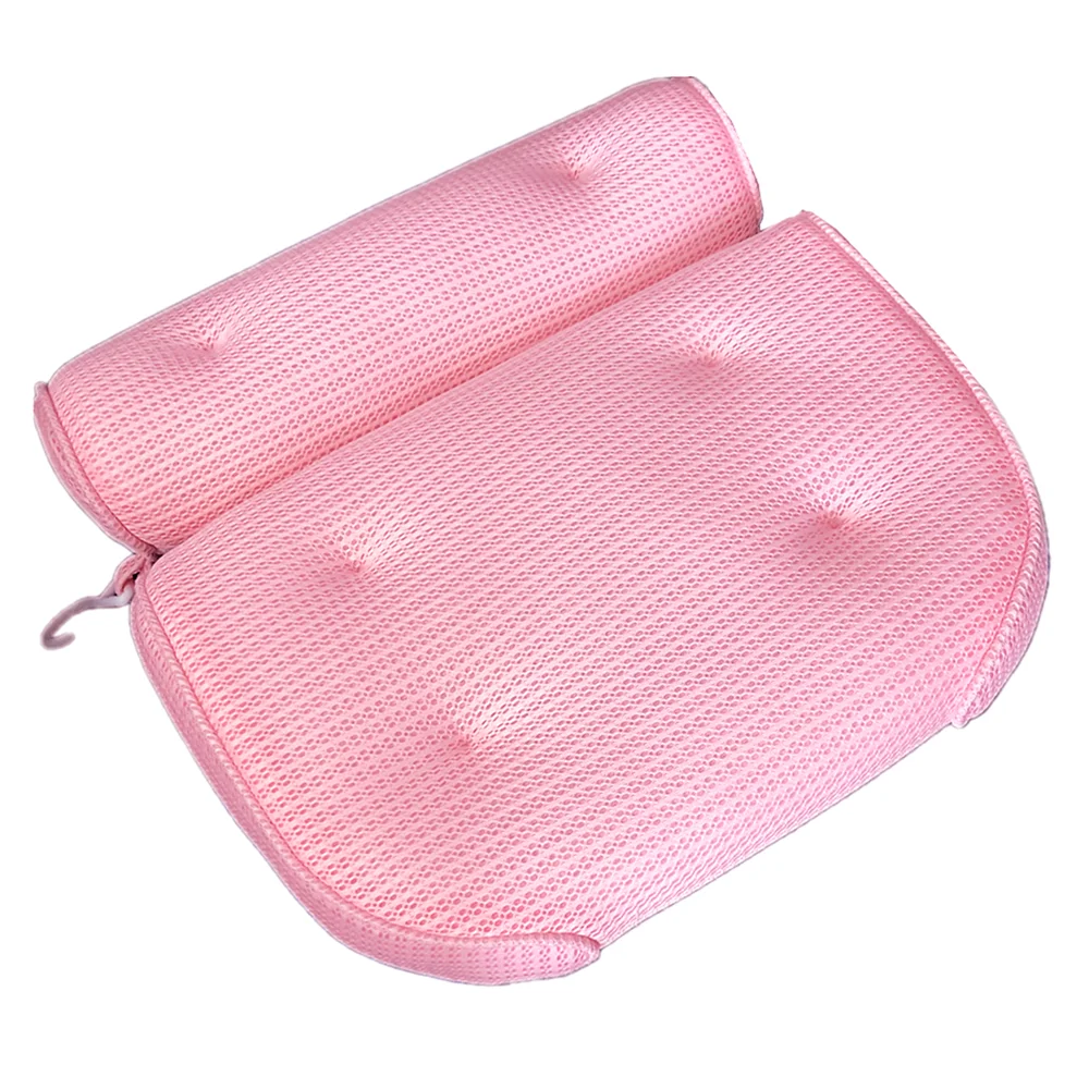 Ergonomic comfortable bathtub pillow 3D air mesh breathable Luxury home Spa Bath Pillow