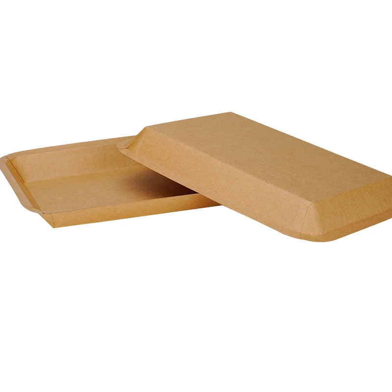 Disposable Biodegradable Paper Food Tray for Sushi Cake Meat Hot Dog at Street Snack Shop BBQ Packing