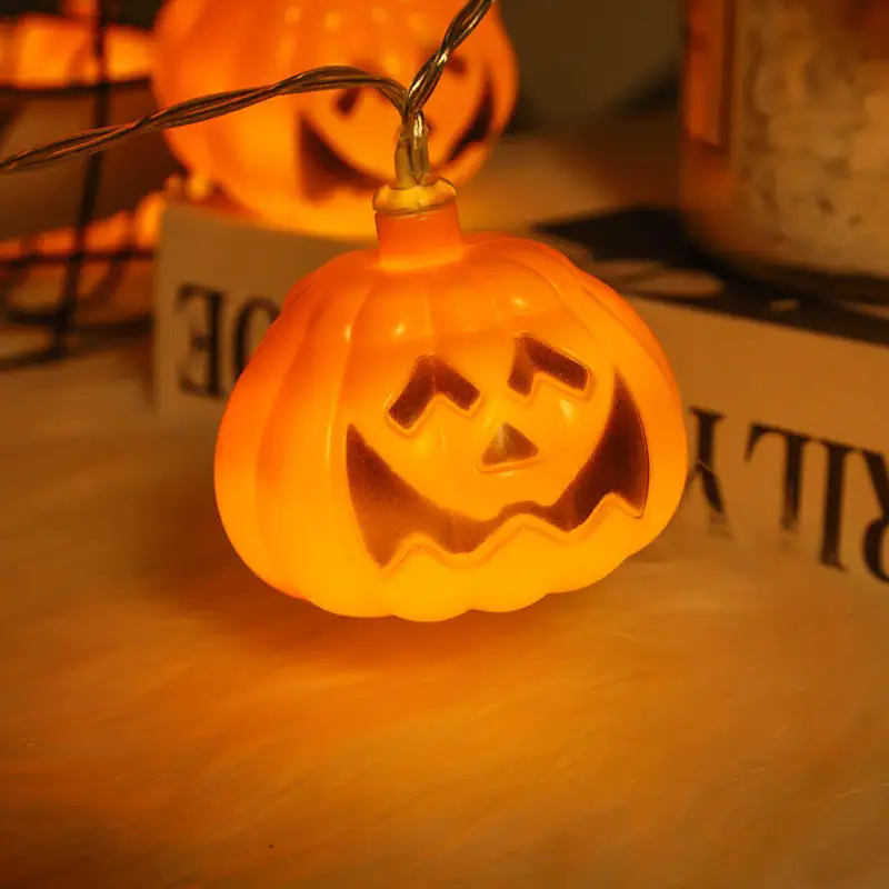 1.5M 3M warm white pumpkin light string LED Halloween lights Battery powered festive decorative lights