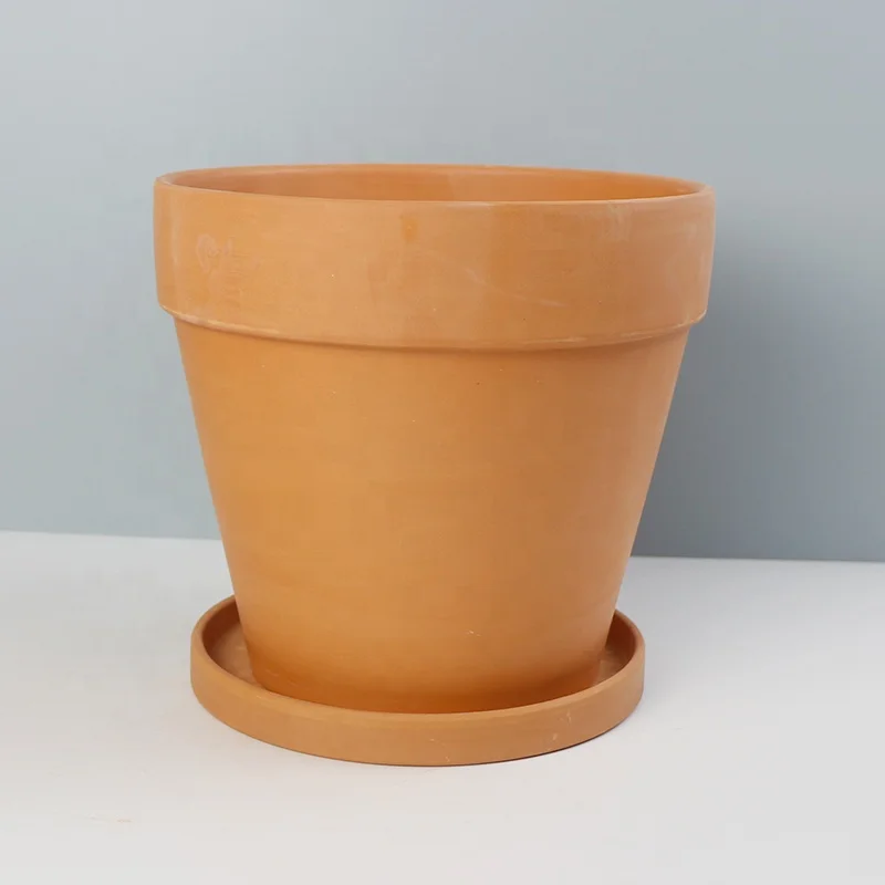 Горшок терракотовый большого размера экологически чистый горшок для суккулентов керамический садовый цветочный дренажное отверстие и