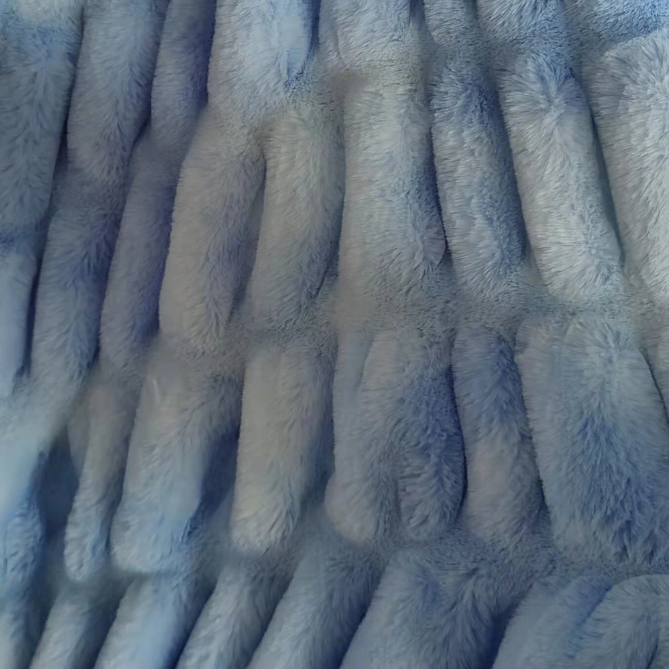 Popular Fabric 5% Spandex+95% Polyester Faux Fur Fabric Faux Rabbit Fur Ruched Throw Blanket Cushion Fabric