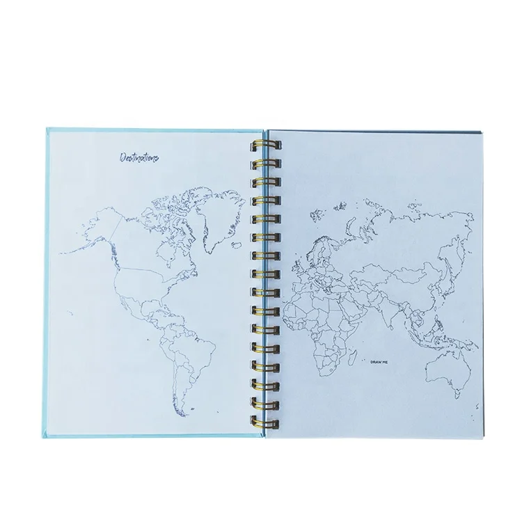 
Custom Notebook Printing Wholesale Hardcover Spiral Travel Budget Planner 