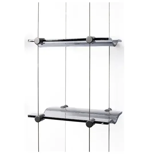 2023 New Style Customized Floating Cable Wine Rack Ceiling to Floor Wall Mounted Wine Rack