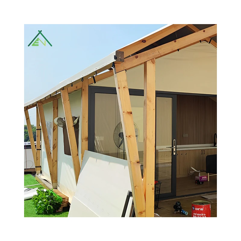 Индивидуальная деревянная Кения африканская палатка для сафари Роскошная парусиновая курортная глэмпинг Зажимная кемпинга цены на