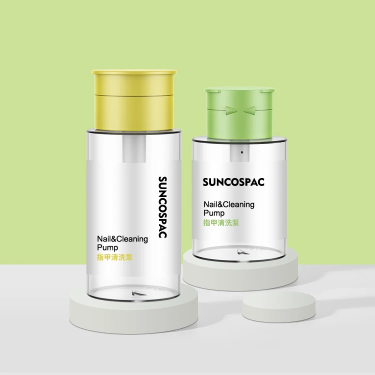 100ml 150ml 200ml empty plastic press pump dispenser bottle for makeup nail polish remover bottle