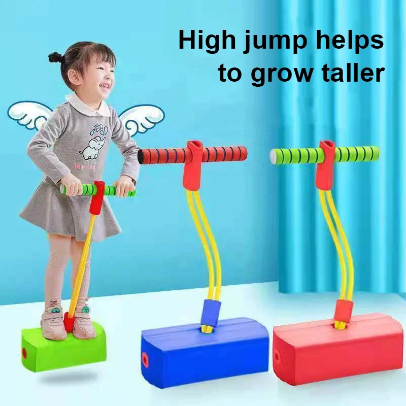 Kids Sports Games Toys Foam Stick Jumper Indoor Outdoor Fun Fitness Equipment Improve Bounce Sensory Toys for Boy Girl Gift