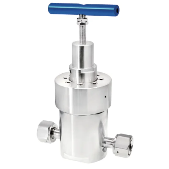 design for bulk special gas supply system Tied diaphragm design with bellows sensing element Single-stage pressure regulators