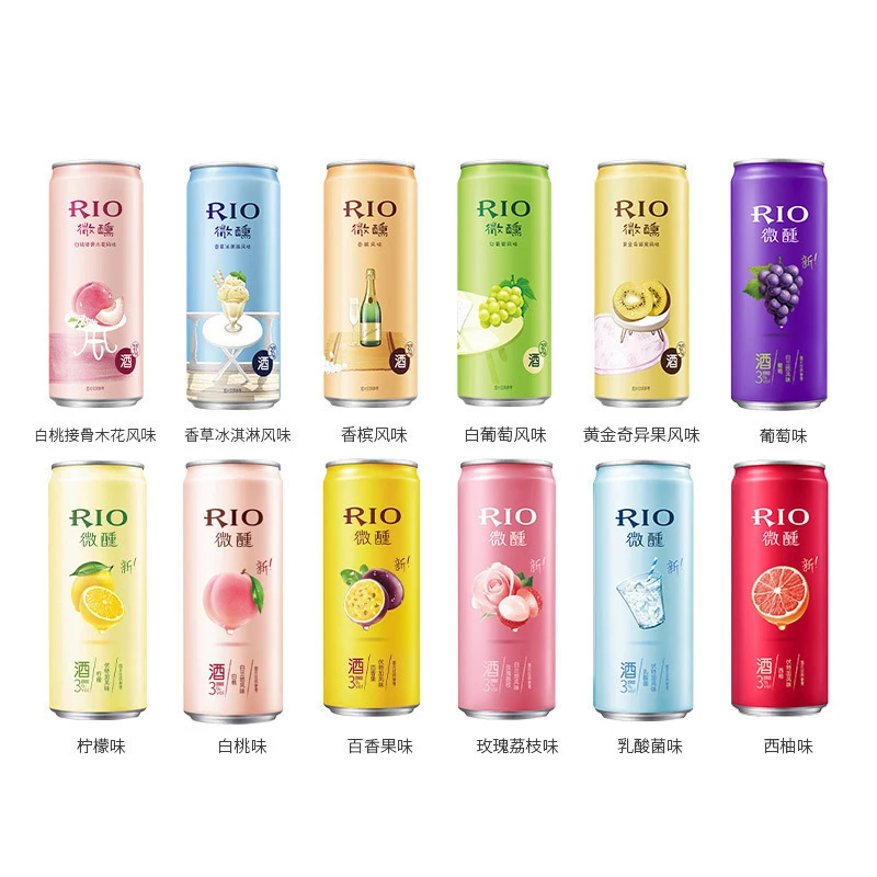 alcohol wholesale 330ml Fruity flavors low alcohol drinks 3% low alcohol cocktails