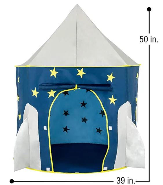 Палатка FoxPrint Rocket Ship с тематикой космического пространства Игровая палатка-космический игровой домик-космический корабль палатка для детей-Складная всплывающая звезда