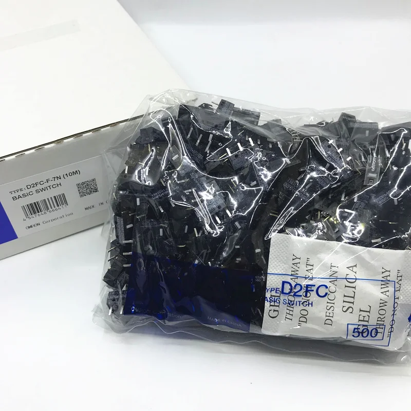 New Original China 100% D2FC-F-7N(10M) Computer mouse micro switch 10 million clicks 0.74N DIP-3 mouse button