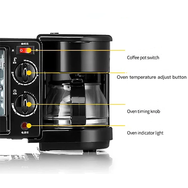 Multifunctional Household Electric Cooker Four-in-one Toaster Sanmingzhi Machine Internet Popular Breakfast Machine