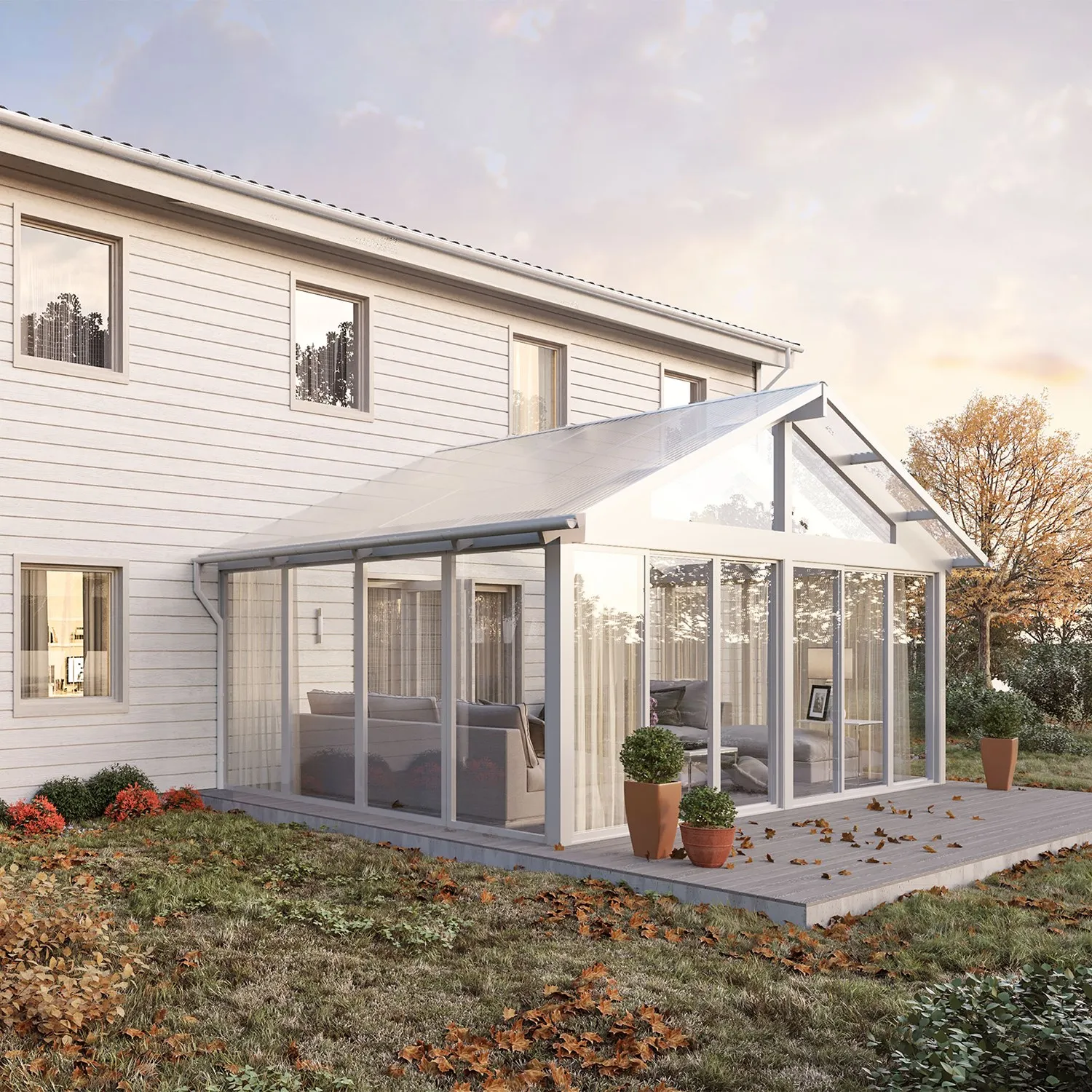 DSB 10 years warranty PVC for sales aluminum solarium room casement