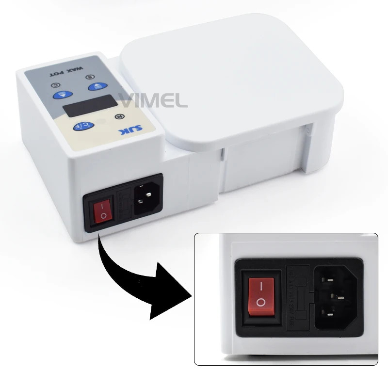 New Portable Dental Wax Pot SJK Digital Dental Carving Warmer Heater 4 Pots Lab Equipment Dentistry Tool