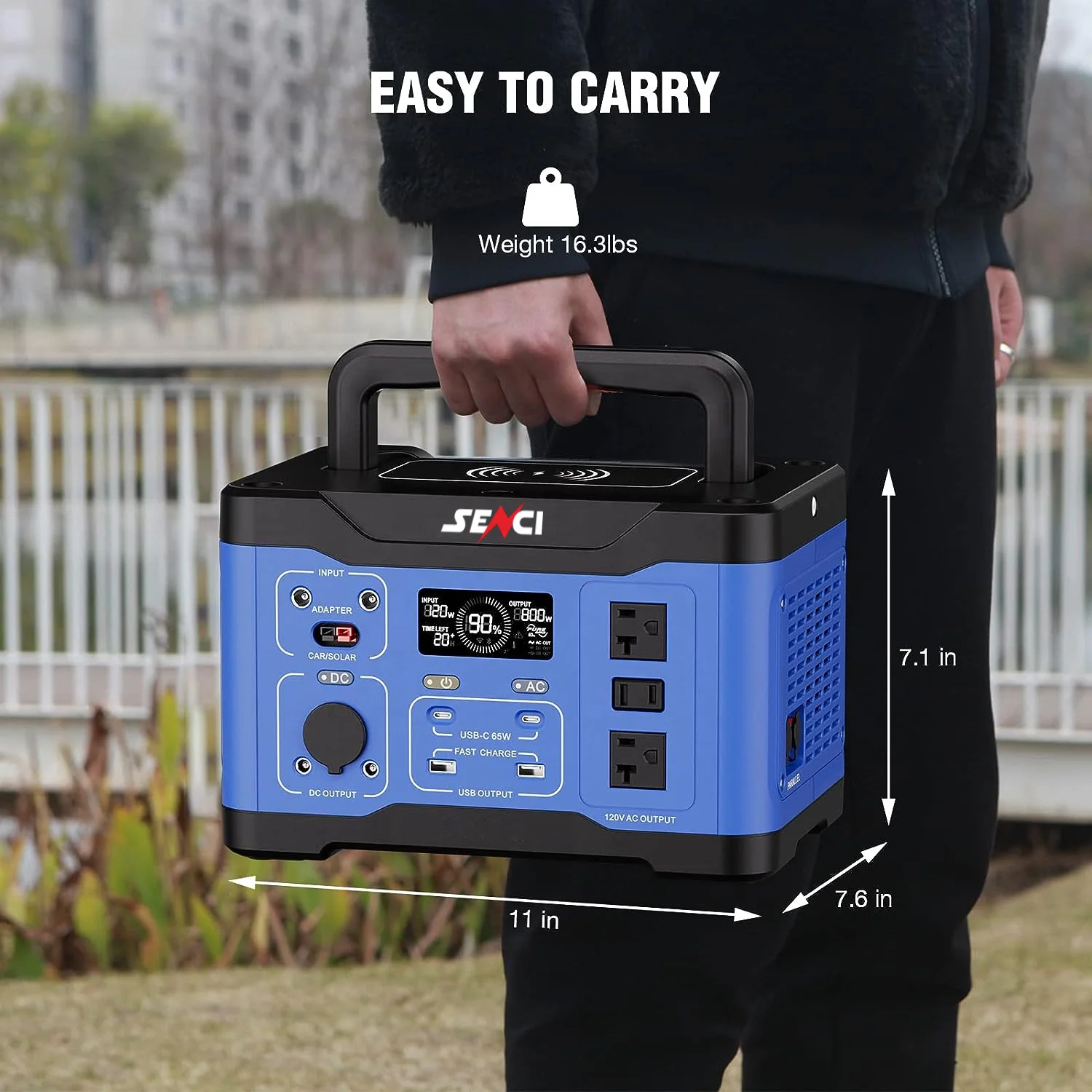 senci 600w AC output  DC input parallel output Power Bank backup 600W Rechargeable Electric Power Station power backup