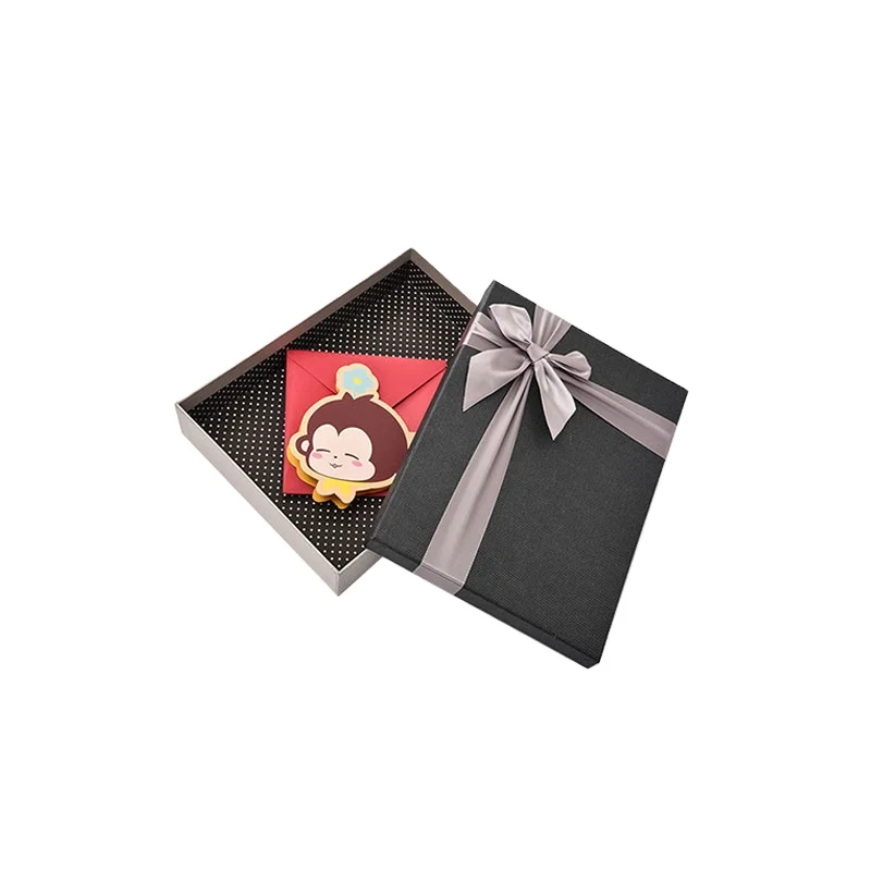 Роскошный голубой гофрированный картон с бантом упаковочная коробка для доставки костюма одежда бумажная Подарочная крышка и