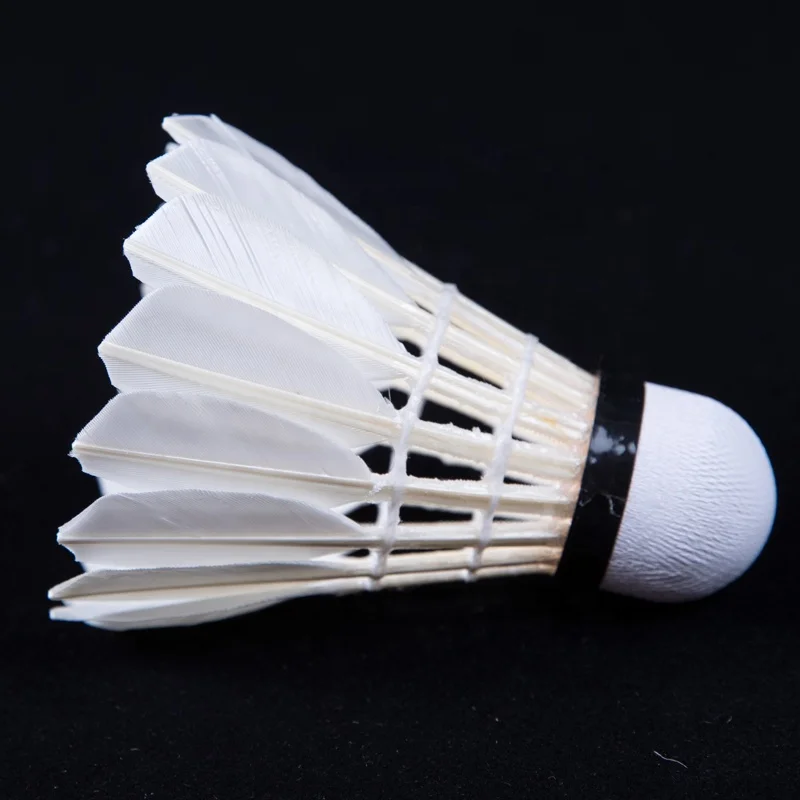 Factory Supply Badminton Shuttlecock 12pcs LOKI White OEM Customized Ball Sea Head Feather Logo Packing Duck Cork Pcs Color JIA