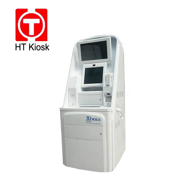 43 inch touch screen Payment kiosk for hospital Health Card dispenser kiosk A4 document printing self service terminal machine