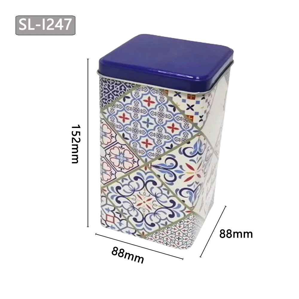 Factory Wholesale Custom High Quality Food Grade Tinplate Tin Canister For Cookie And Chocolate Metal Tea Canisters