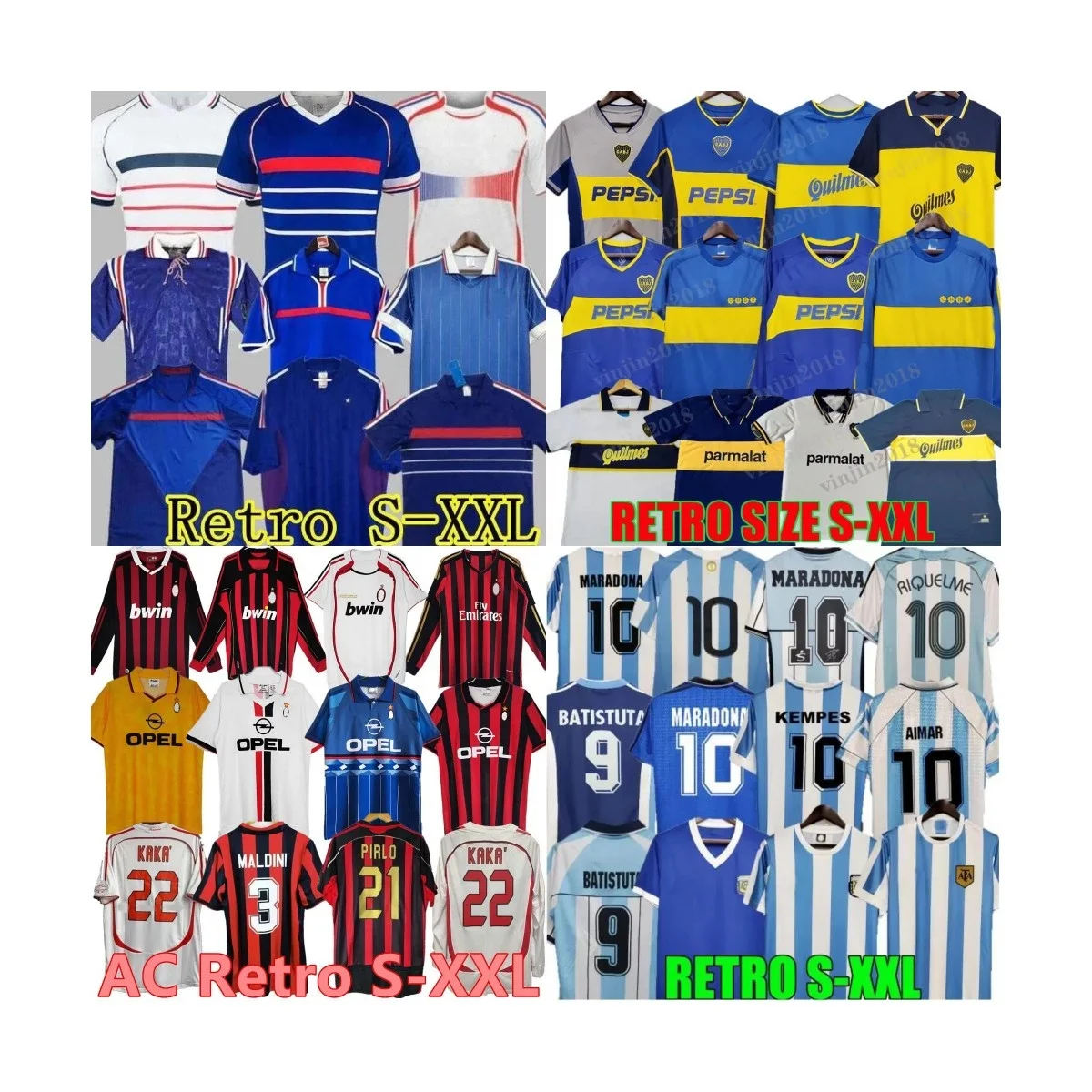 Caminho de futebol Retro shirt football jersey fabric soccer jersey camisas de futebol Retro football t-shirt men soccer jersey