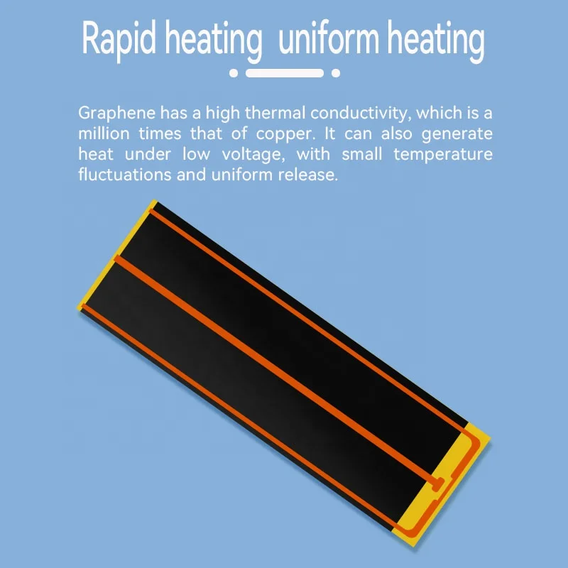 Graphene Carbon Crystal Fiber Electric Heating Far Infrared Heated Pad Fabric and Film Sheet for Heating Clothing/Belt/Pillow