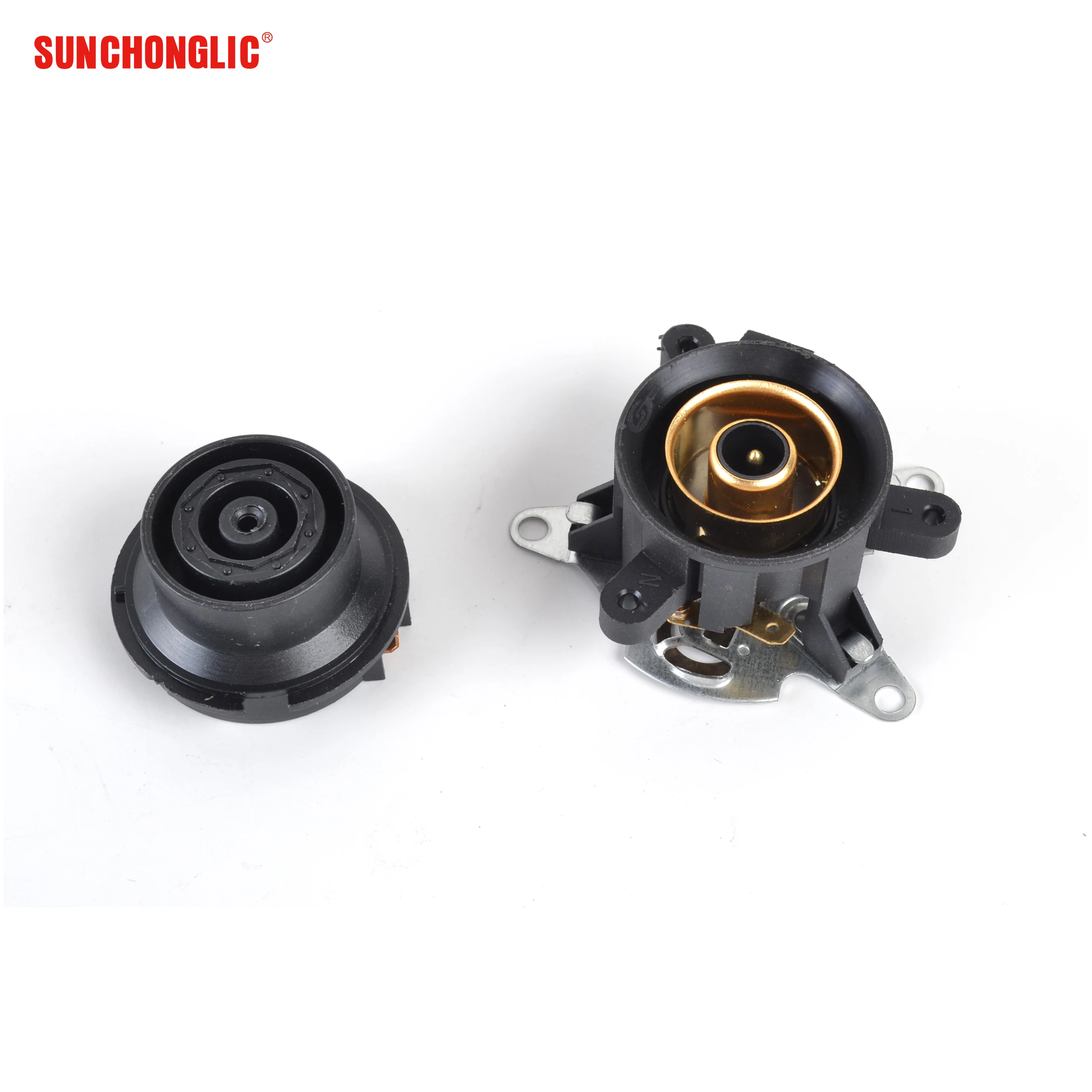 Sunchonglic electric kettle coupler double ring wide iron bottom triangle short foot
