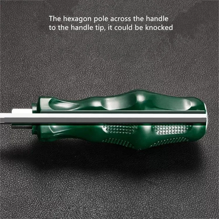 No.79006  Strikable Slotted / Phillips Magnetic Screwdriver Hex Shaft Cross Through The Ergonomics Handle