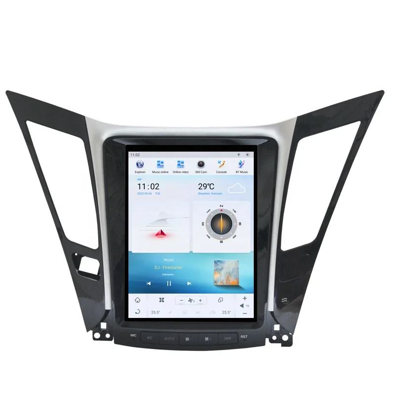 Tesla style Android 11 Car radio for Hyundai Sonata 2010-2015 Car Multimedia Player Wireless Carplay 4G