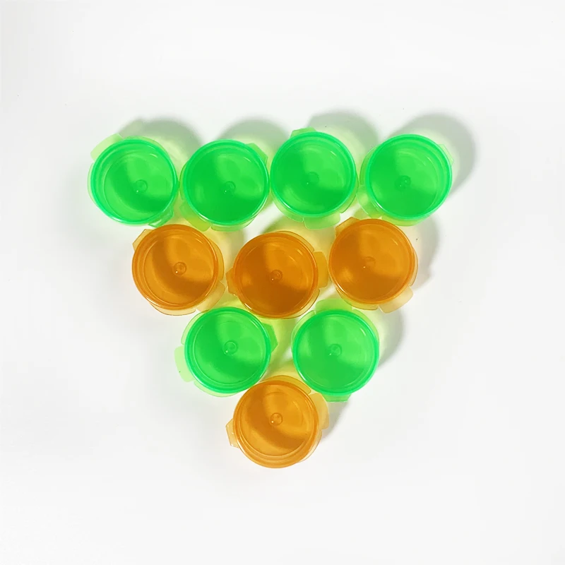 1ml 3ml 5ml 10ml Customized Transparent Color Flip Top Jars Plastic Cosmetic Containers with Hinged Lids for Traveling