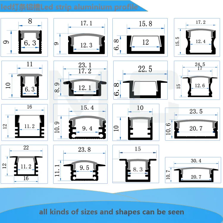 ZM1818 Pvc Profile For Led Bar, Flexible Led Strip Light Aluminum Profile Channel Spot