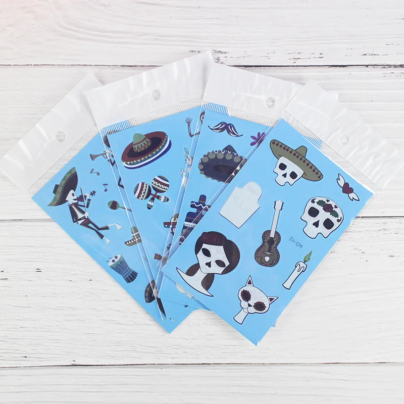 Shantou Water Transfer Temporary Fluorescence & Luminous Body Art Tattoo Sticker For Halloween Party