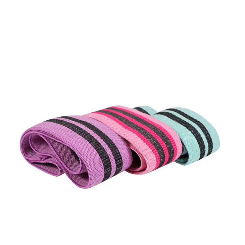 Gym Wholesale Custom Logo Exercise Hip Workout Fitness Adjustable Elastic Latex Resistance Loop Band Set