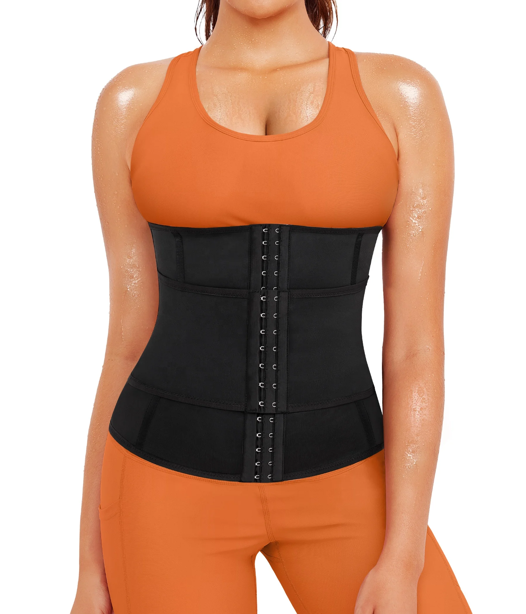Women Sweat Waist Trimmer Trainer Sauna Corset Workout Belt Belly Band Stomach Wraps Body Shaper Sports Girdle