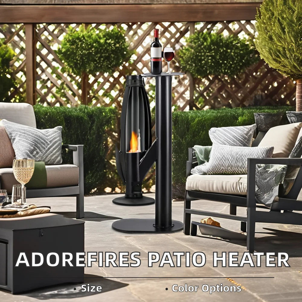 NB FAVOUR Adorefires Cold-Rolled Steel Freestanding Fireplace Indoor/Outdoor Wood Pellet Burning Patio Heater for Backyard Stove