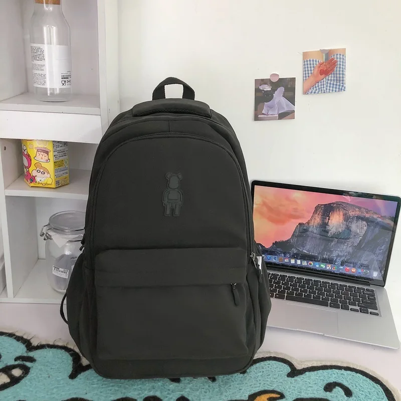 2022 summer new shoulder bag Korean girls backpack solid color large capacity student schoolbag