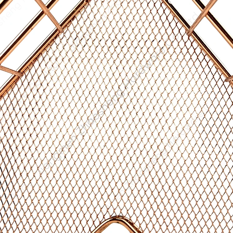 Heart-shaped Rose Gold Metal Wire Mesh Organizer Box Sundries Cosmetic Jewelry Desktop Storage Basket for Home Office