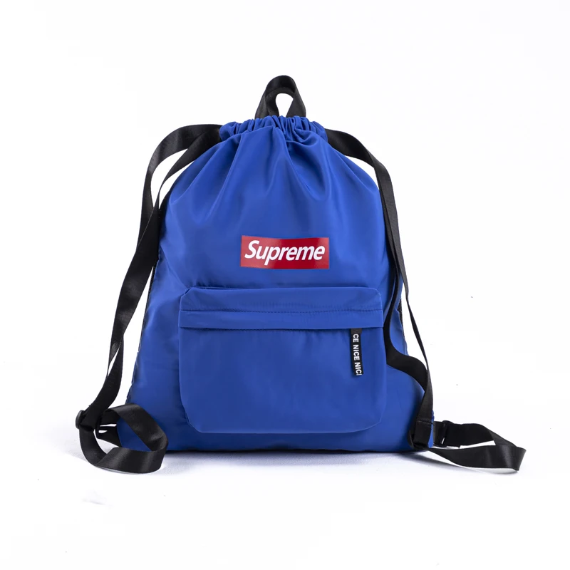 Schoolbag backpack popular low-cost polyester blue style color material