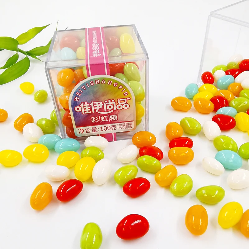 box wholesale colorful jelly fruit flavor candy toys kids jelly beans candy  Gummy candy