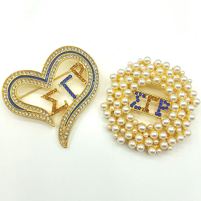 Liberty Gifts sigma gamma rho sorority rhinestone brooch jewelry