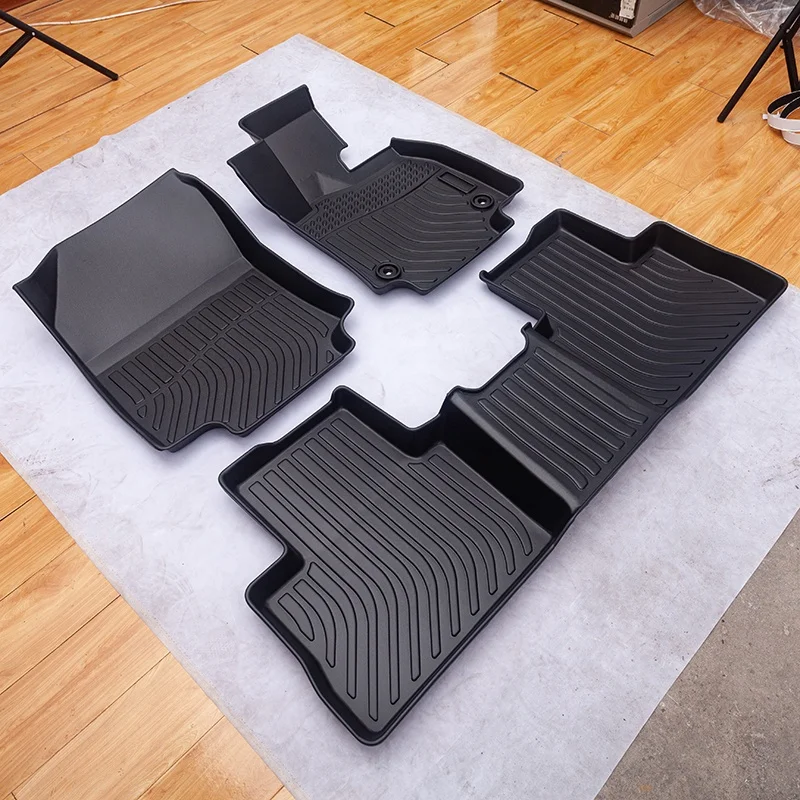 Car Interior Accessories 3D TPE Car Floor Mats All Weather 5D Trunk Mats Carpets for Prado 120 Cargo Liner Foot Mat