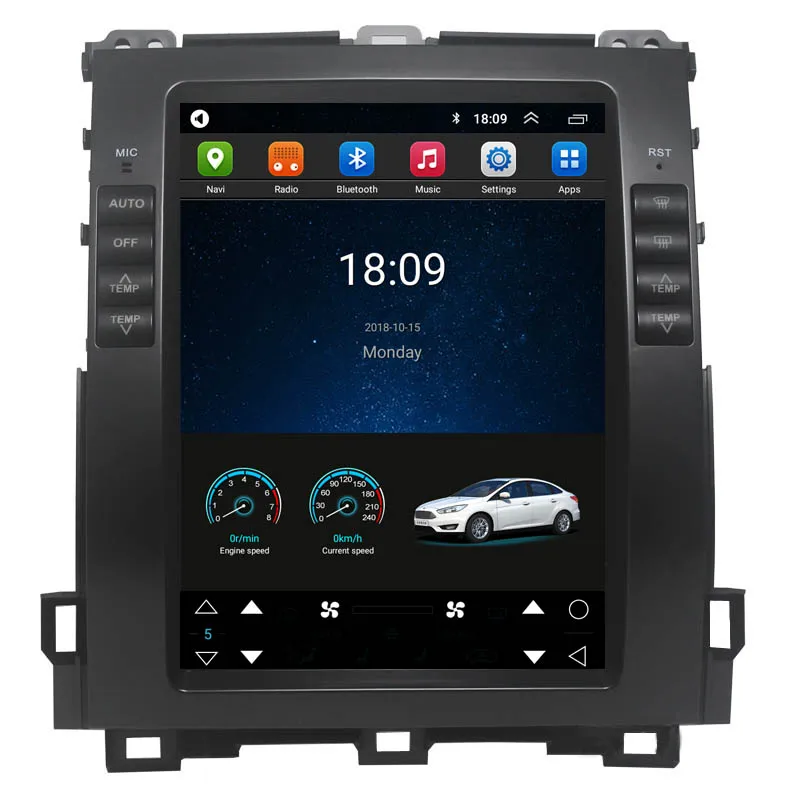 10.4 inch vertical screen car radio player for Lexus GX470 and Toyota Land Cruiser Prado 2002-2009 car GPS IPS multimedia player
