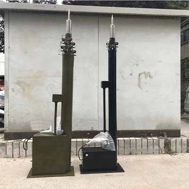 30m Telescopic Cctv Camera  Mast Pole Telecommunication Antenna Telescopic Mast