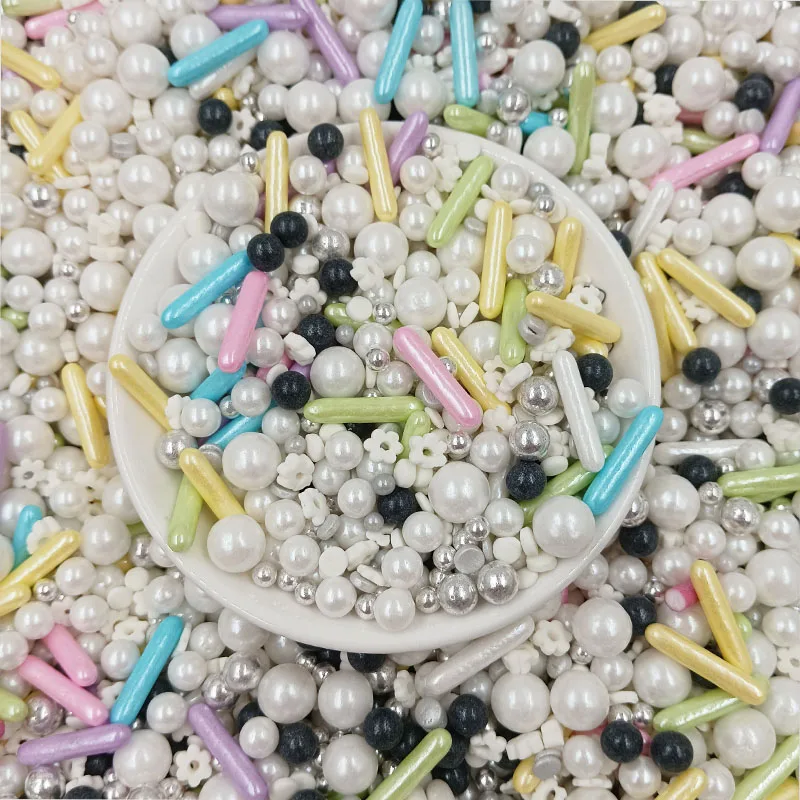 Sprinkles factory Mix Edible Sprinkles Cake Decoration pearly jimmies sugar beads Cake Sprinkles