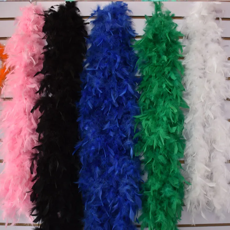 Wholesale best quality 120g Red turkey feather boa colorful party feather boa
