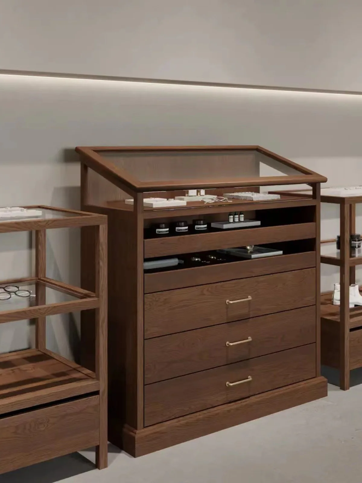 Luxury Modern Wood High Quality Design Living Room Bedroom Chest Of Drawer Solid Wood Large Chest Of 3 Drawer Clothes Display