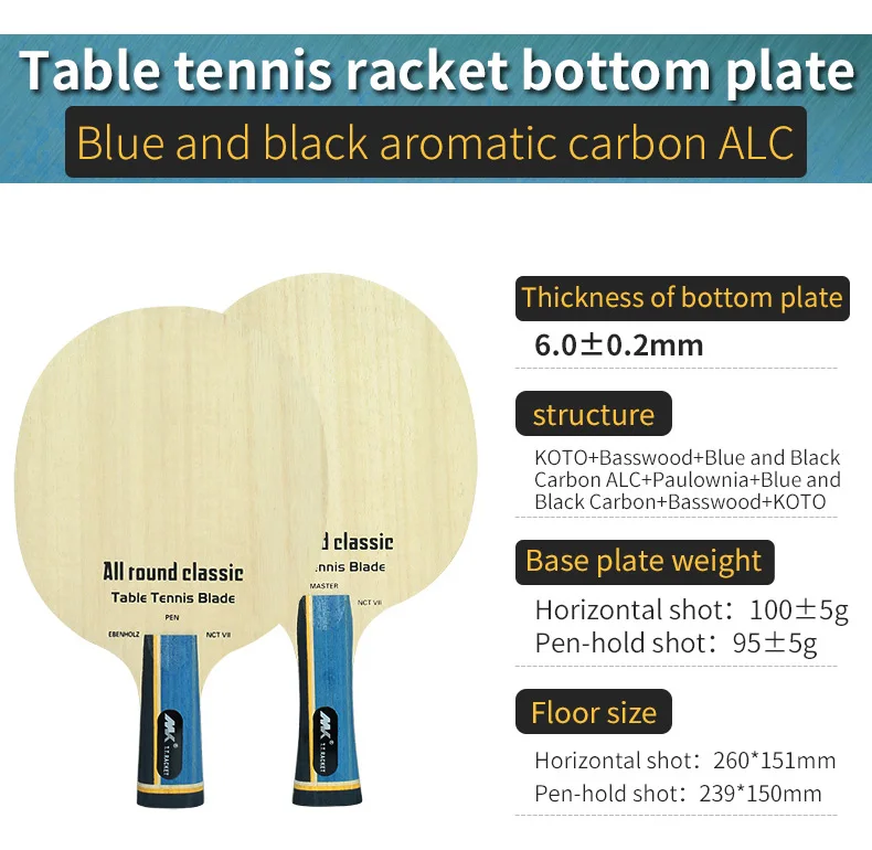 
Table Tennis Pure Wood Plus 5 Player Professional Pingpong Racket Cheap Table Tennis Blade Rubber Pimples In Grip Means Straig 