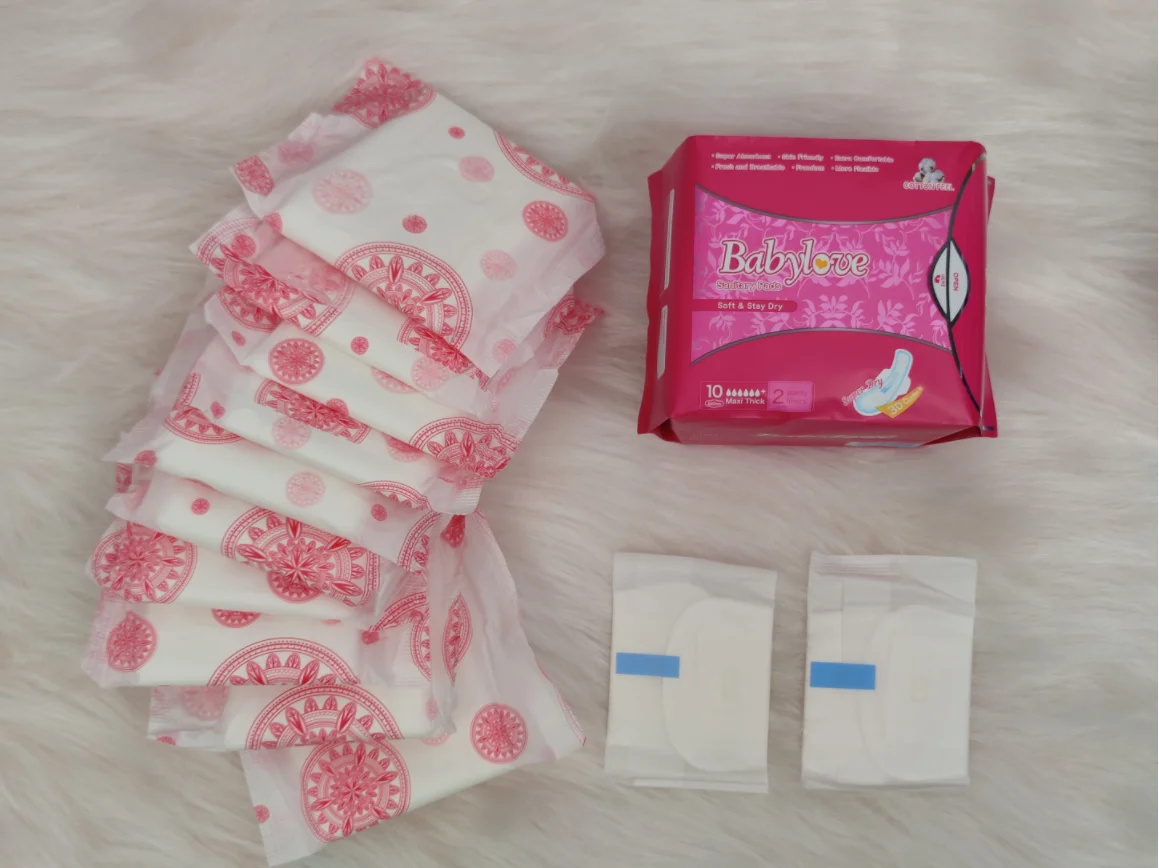 ODM Customized 290mm Free Samples Female 100% Cotton Super Absorption Sanitary Pads Women Sanitary Napkin Customized Bag Winged